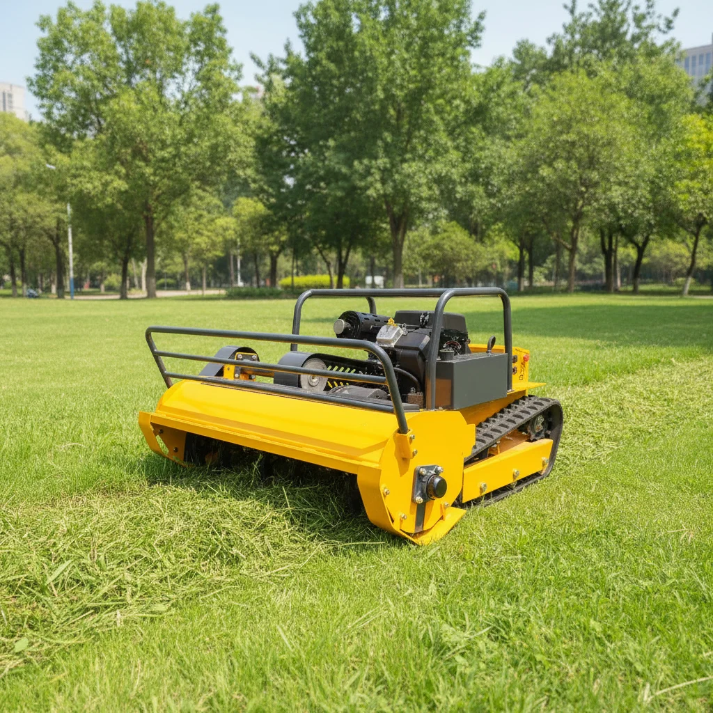 1200mm Cutting Width  Robot Flail Mower Remote Control Crawler Design for Rough Terrain Heavy Duty Grass Cutting