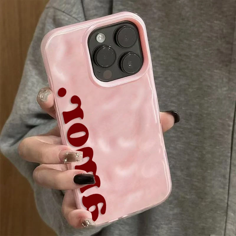 Amor Spanish Aesthetics Handyhülle für iPhone 17 16 15 11 14 13 12 Pro Max Plus 17Air Falten-Wellen-Design Weiche Silikon-TPU-Schutzhülle – Detail 8