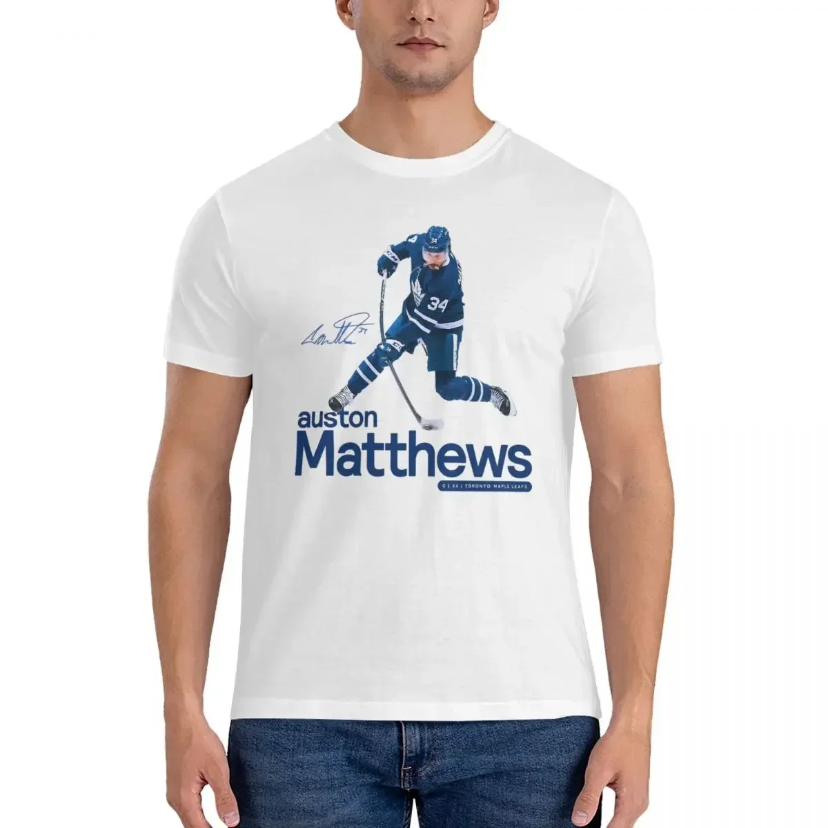 Mens clothing Auston Matthews T-shirt Men Fashion Oversized T Shirt Men crew Neck Summer Shirts Tops S-6XL