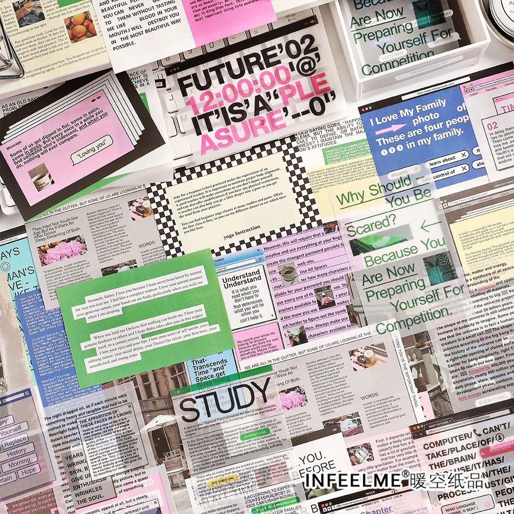 30 pcs Kawaii INS material paper Planner Decorative Scrapbooking Stationery Background paper