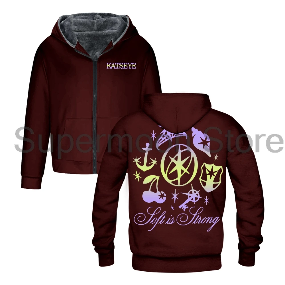

Kpop Katseye Soft is Strong Zipper Hoodie 2025 Beautiful Chaos Tour Long Sleeve Streetwear Men Women Jacket Parkas Winter Coat