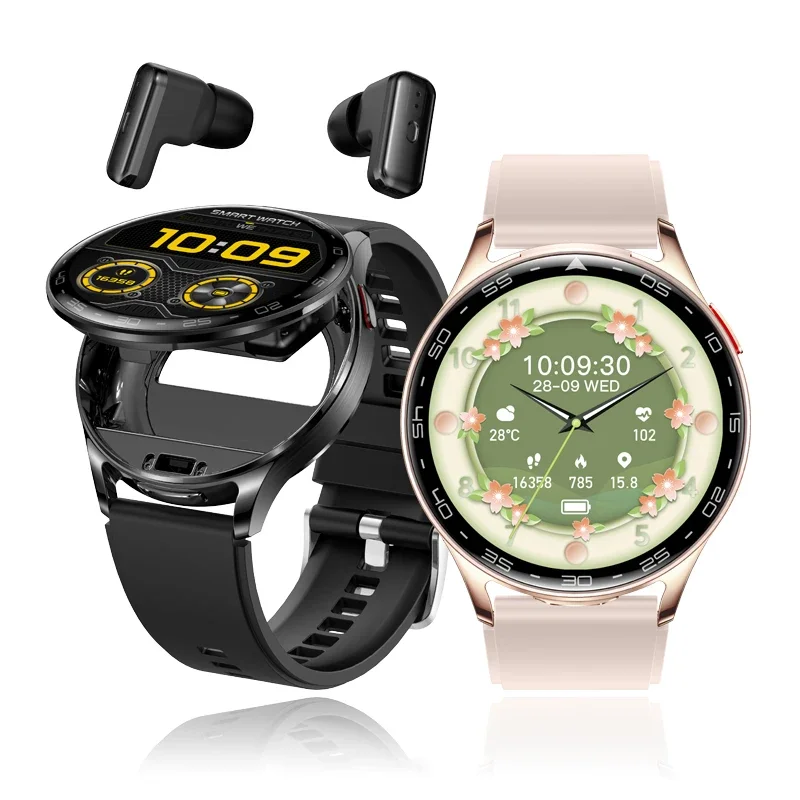 TWS Smart Watch Earbuds Men 2-in-1 Sports Earphones In-ear Bluetooth Headset Fitness Tracking Health Monitoring Women Smartwatch