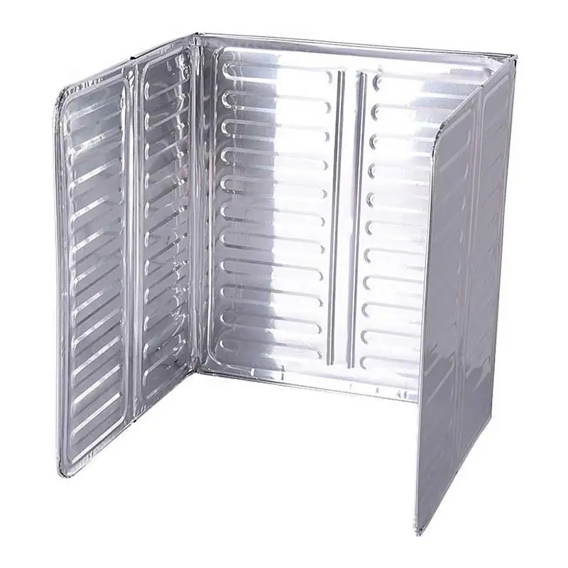 

Kitchen Anti Oil Splatter Shield Guard Anti-Splash Block 3 Sided Aluminum Foil Splatter Heat Insulation Oil Gas Stove Baffle