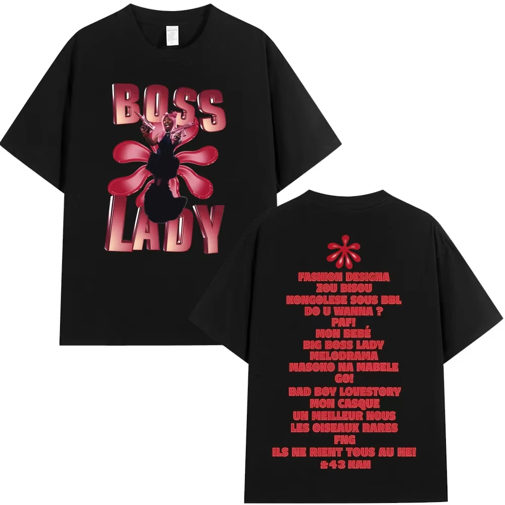 Rapper Theodora BOSS Lady Album Grafik 100 % Baumwolle Musik T-Shirt Männer 2026 Neue Sommer Hip Hop Unisex Kurzarm Shirt Fan Geschenke
