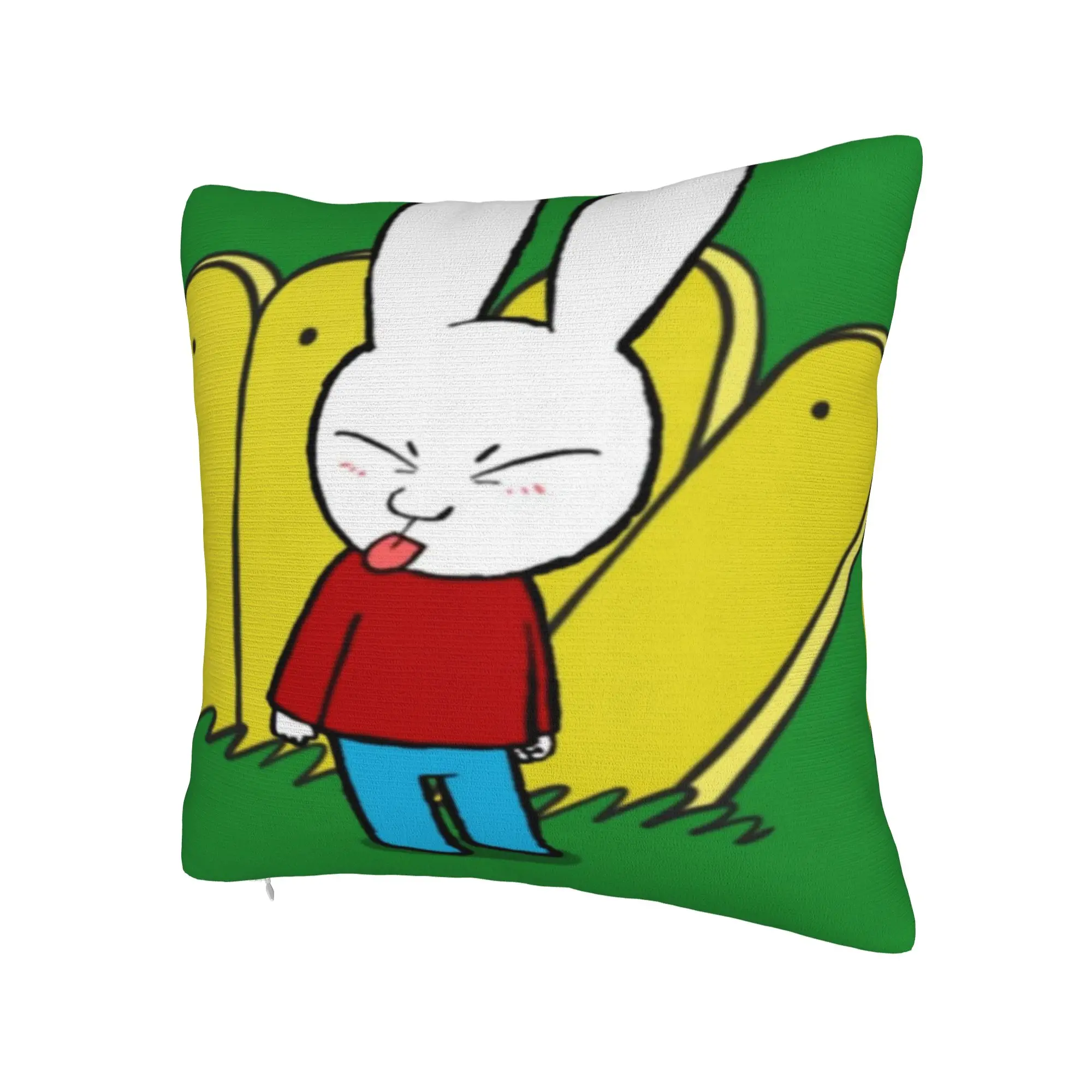 Pillow Cover S-Simon Super Rabbit  Retro Trendy Pillow Case For Living Room Bed Chair Pillowcases