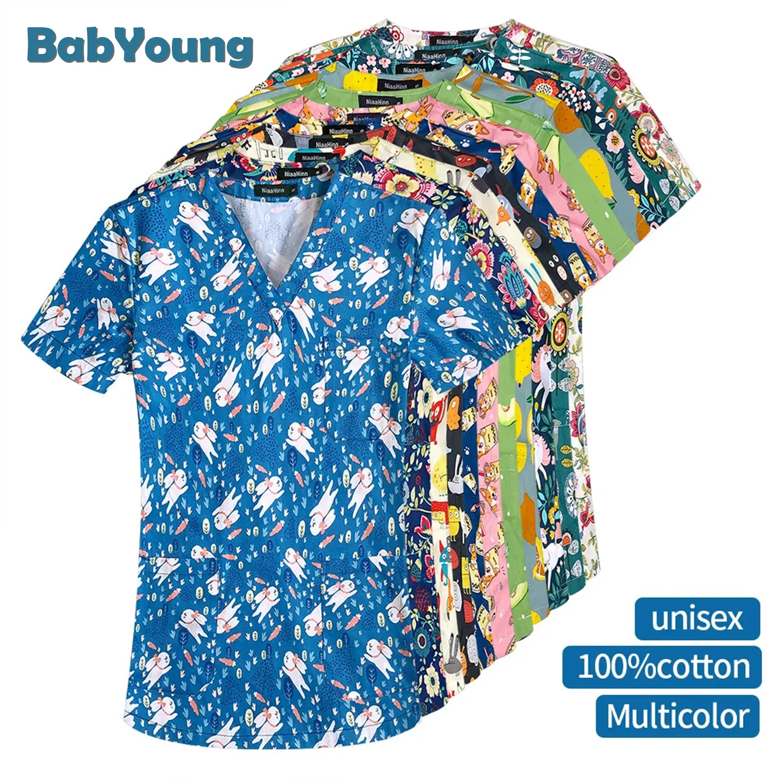 

Surgery Clothes Summer Short Sleeved Doctor Surgical Clothing Men and Women Washable Nurse Uniforms Dental Hospital Work Clothes