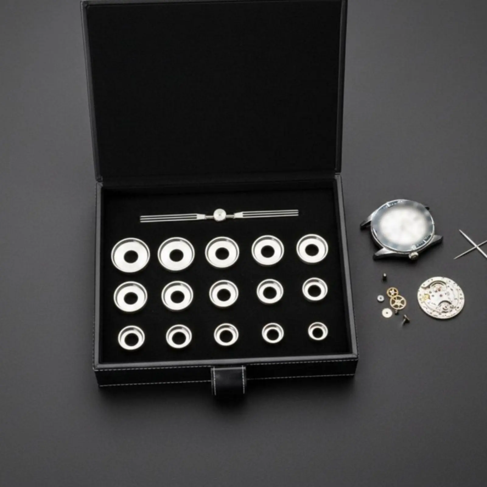 15 Pieces Watch Repair Tool Kit All Steel Watch Back Opener Set Easy to Carry for Hobbyists