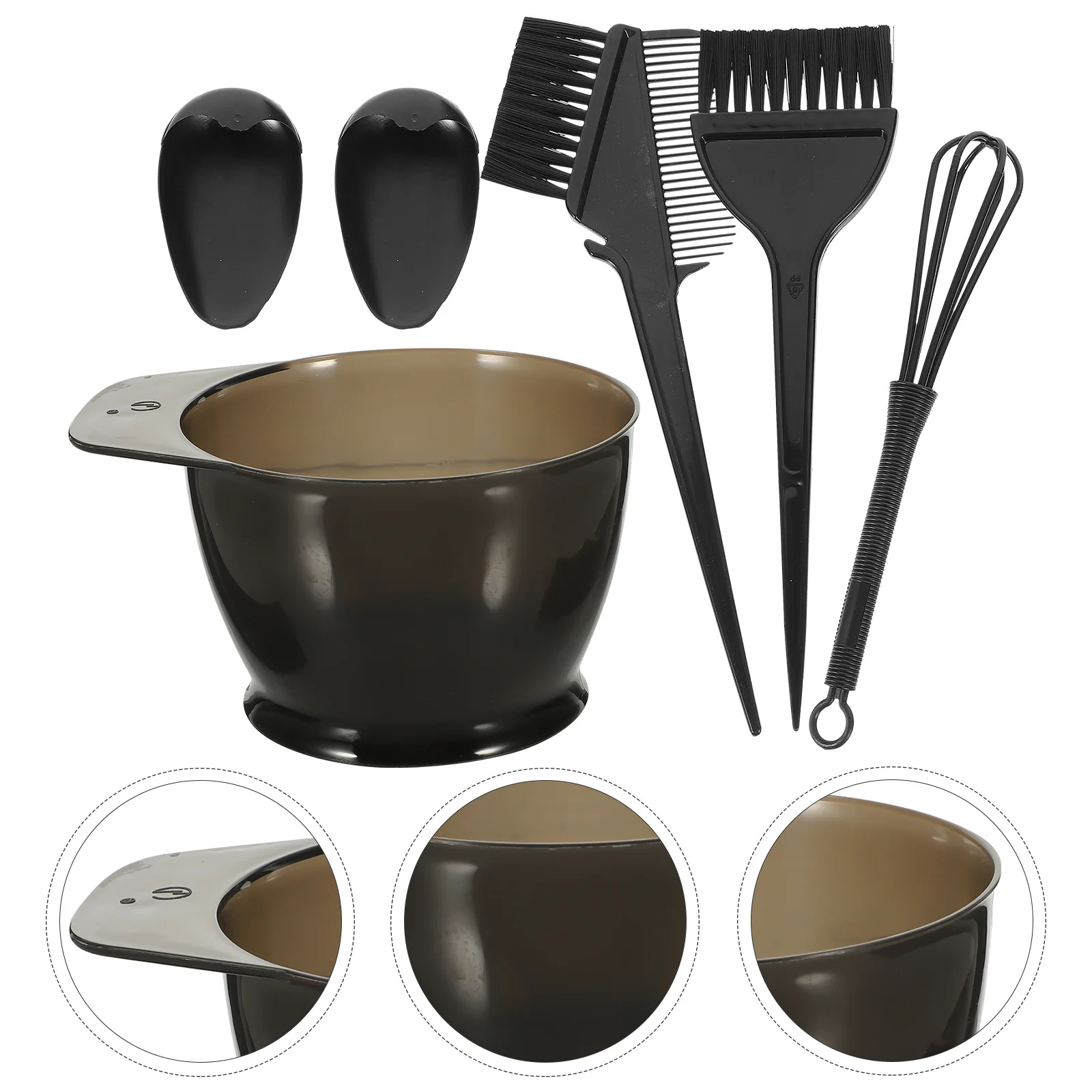 

5 шт. набор для окрашивания волос, пластиковые инструменты для окрашивания волос, прочный, многоразовый, моющийся, легко для домашнего использования в салоне «сделай сам»