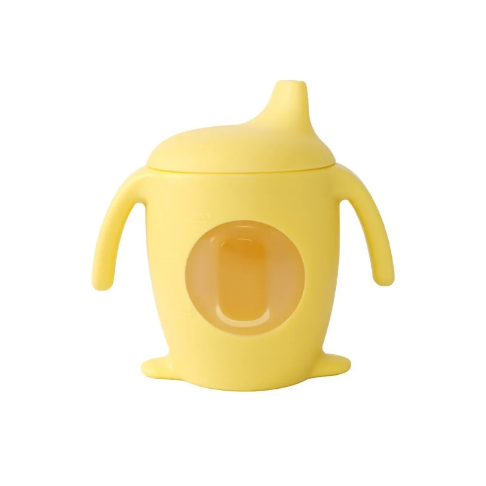 

Portable Silicone Penguin Sippy Cup With Scale Leakproof Infant Cup BPA Free Baby Water Bottle Baby