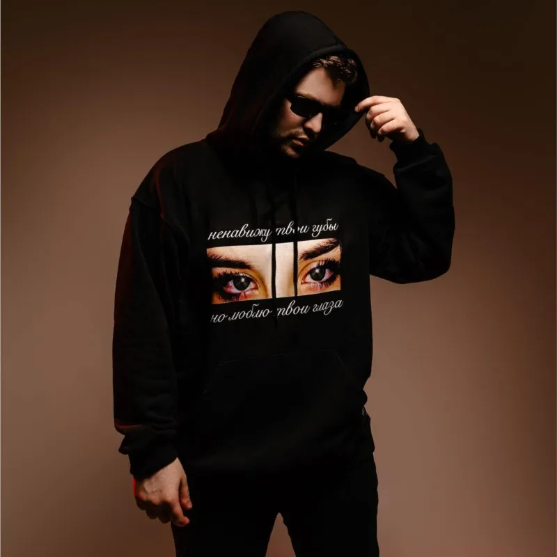 Goth Y2k Harajuku Oversized Streetwear Pullover Winter Women 's Hoodies Eyes Graphic Print Sweatshirt Hip Hop Punk Aesthetic Top