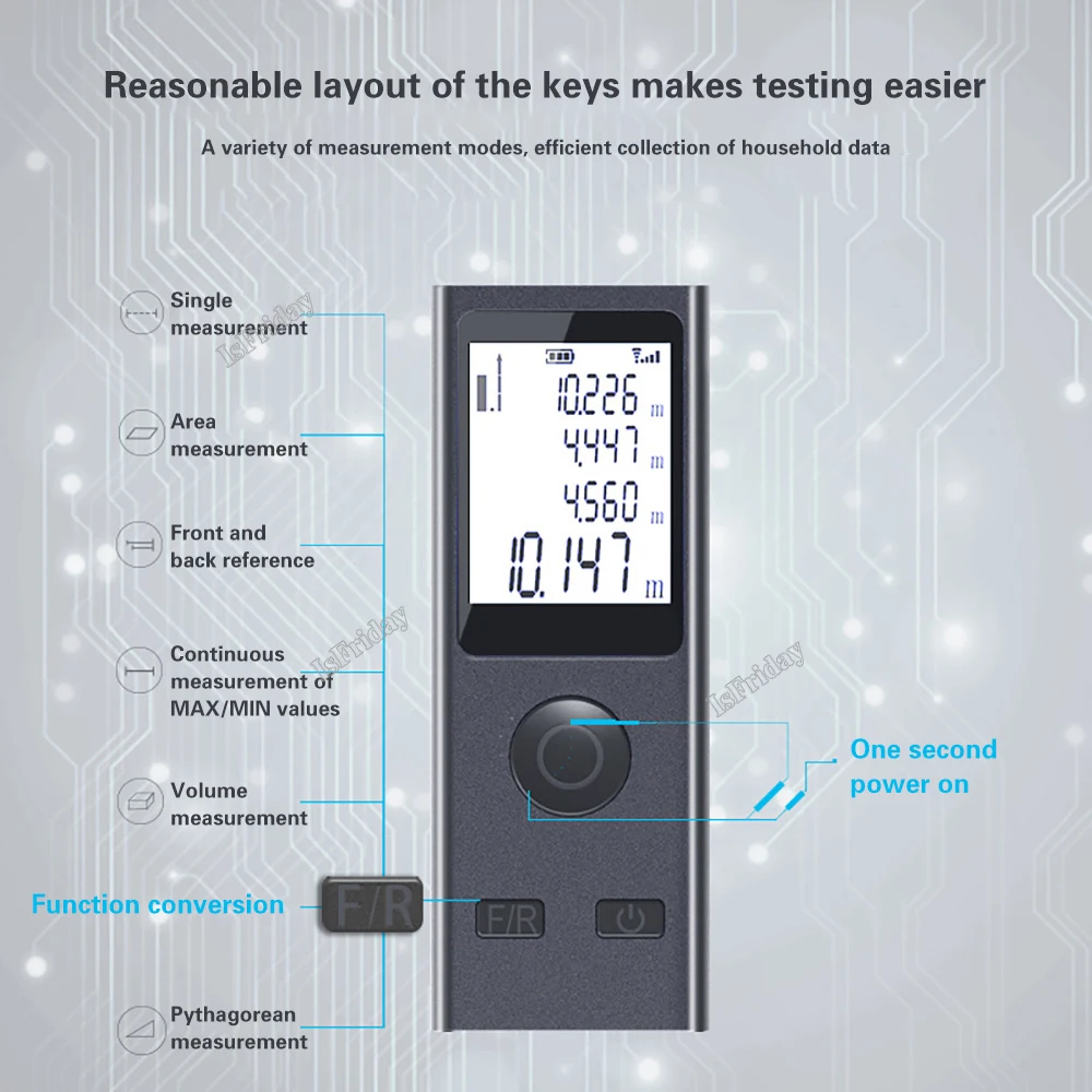 Mini Smart Laser Rangefinder Intelligent 30M Digital Laser Rangefinde Usb Charging Rechargeable Handheld Distance Meter