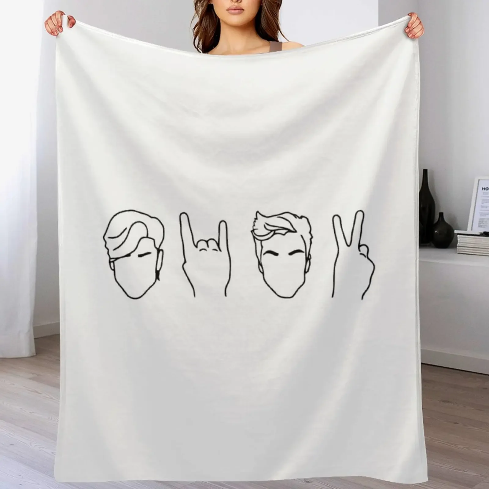 

New Dolan Twins White Logo Throw Blanket warm winter Beautifuls Luxury Thicken Blankets