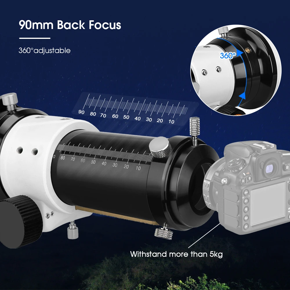 Svbony SV503 Astro Telescope 70/80/102ED Extra Low Dispersion Achromatic Refractor OTA For Exceptional Viewing Astrophotography