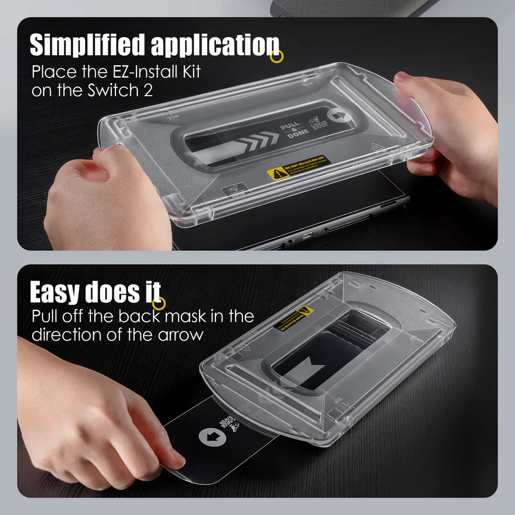 Savage Raven by Skull & Co. Folia ochronna ze szkła hartowanego z zestawem Zero Dust EZ-Install do Nintendo Switch 2 (2 szt.) — zdjęcie produktu 3