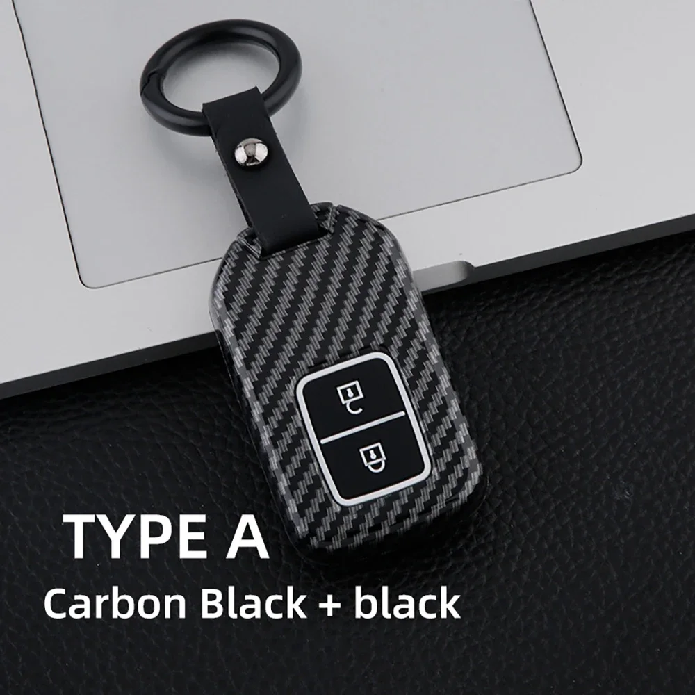 

Carbon ABS Car Key Case Cover For Honda Accord Civic CR-V Fit HR-V Pilot EX Odyssey Crosstour Ridgeline Clarity Insight LX