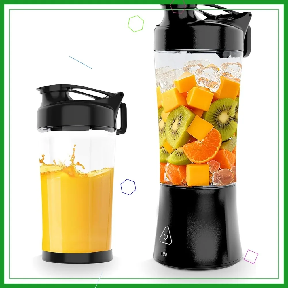 

Portable USB-C Blender, 24oz Cordless Bottle with 300W Motor, Leakproof Lid for Smoothies & Shakes