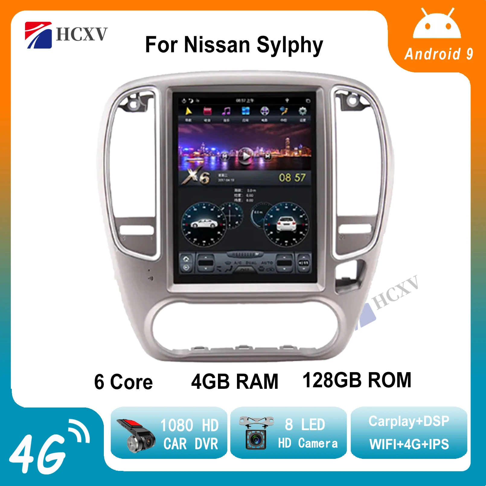 

11 Vertical Tesla Head Unit Style Car Stereo For Nissan Bluebird Sylphy Radio 10.4 Inch Carplay Multimedia Autoradio Navigation