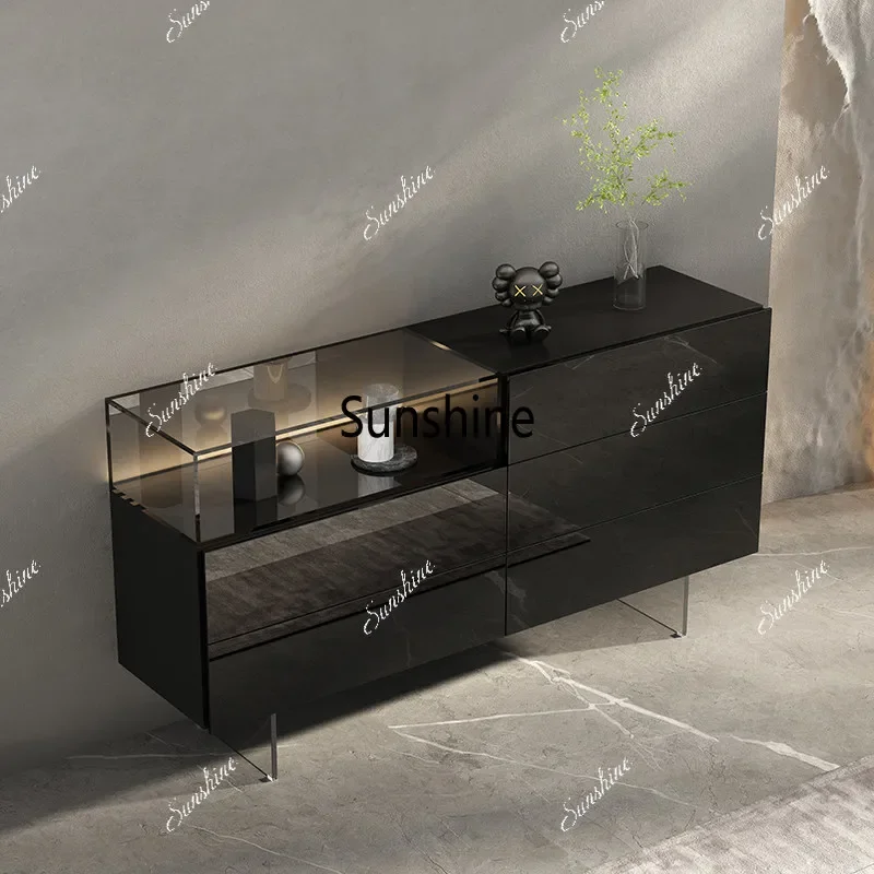 

Легкий роскошный шестисекционный комод из массива дерева, пристенный шкаф для прихожей, тумба для гостиной, пристенный буфет для столовой TJ