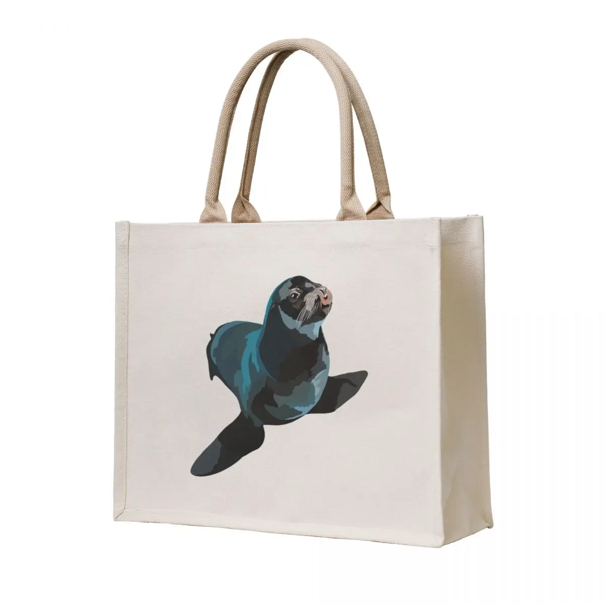 

C is for California Sealion Tote Bag custom canvas bag tote bag women shopper women canvas