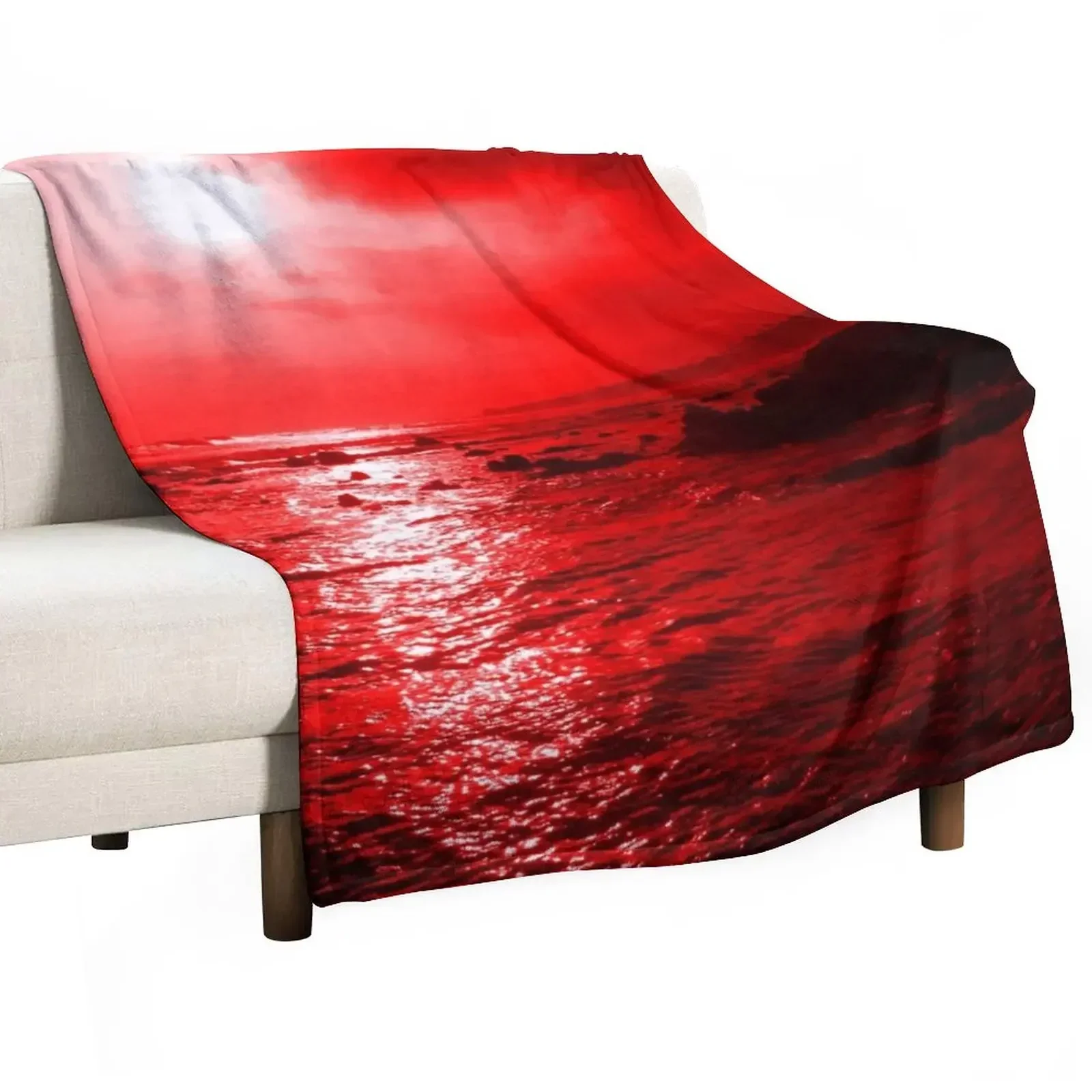 

New Red Sunset bali indonesia beach Throw Blanket valentine gift ideas warm for winter Blankets