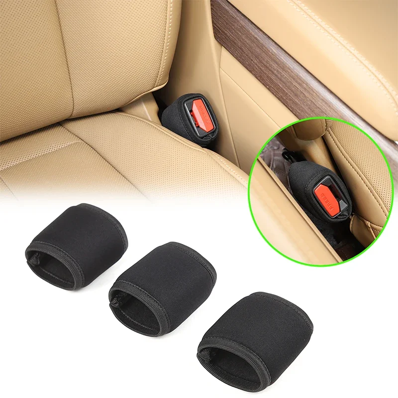 

2pcs Black Car rear row Seat Belt Base Protective Cover Protective Mats For Land Rover Range Rover Vogue 2023+ Accessories