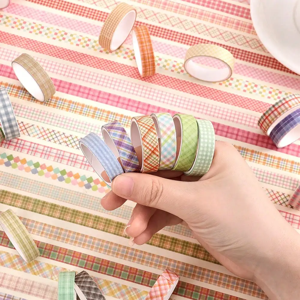 60롤 컬러풀 와시 테이프 세트(선물 상자) - 0.4인치×2m 꽃무늬, 스크랩북/DIY/불렛 저널/학교/사무실용