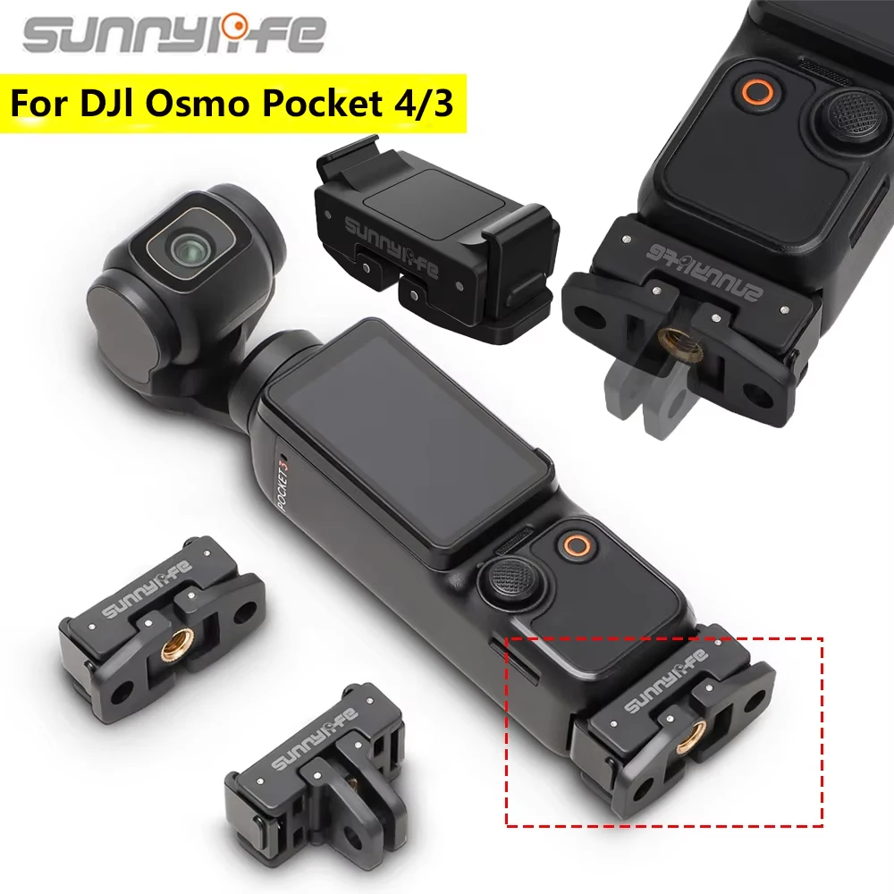 

Sunnylife Quick Release Mount Adapter For DJI OSMO Pocket 3/Pocket 4 Camera Extension Bracket Tripod Adapter With 1/4 Screw Hole