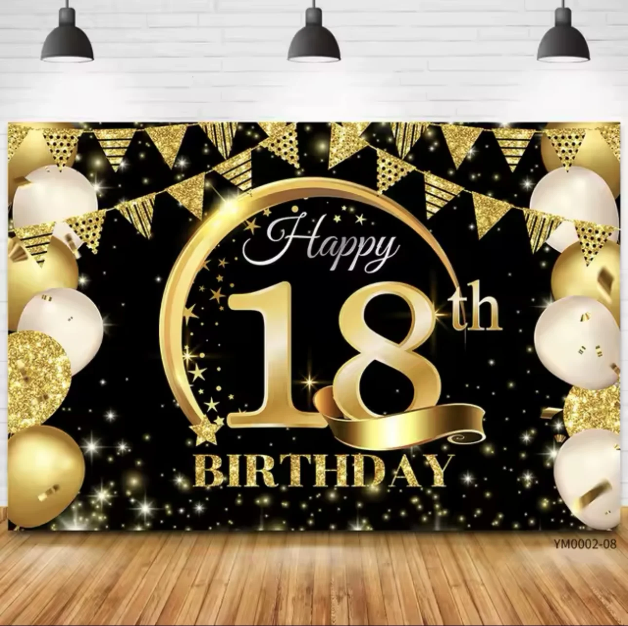 العمر عيد ميلاد سعيد موضوع خلفيات للتصوير الفوتوغرافي الذهب فلاش بالون الأطفال الكبار حفلة استوديو الصور خلفية BD-01