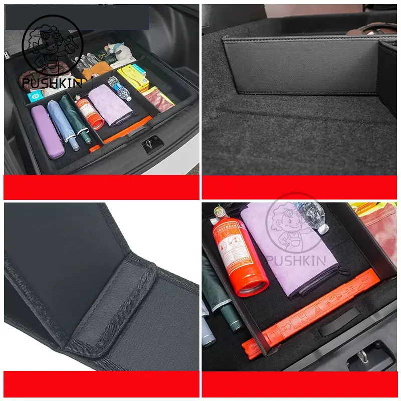 For Geely Monjaro KX11 Grand Koleos 2024 Car Styling Trunk Folding Storage Box Multi-function Box Auto Modificated Accessories