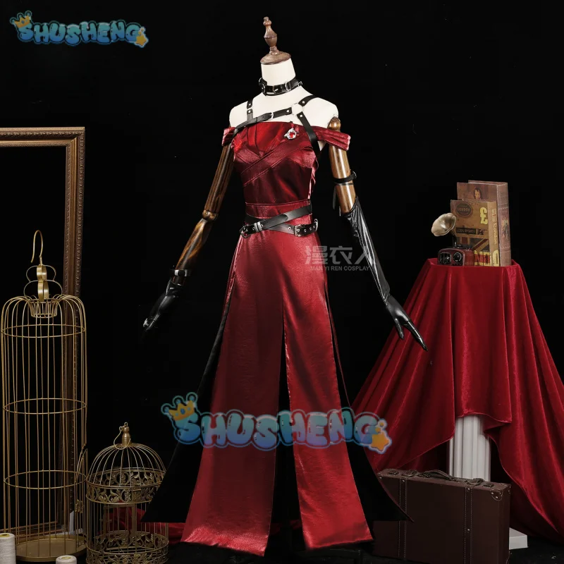 أزياء أبطال الحب والمساحة العميقة التأثيرية فستان أحمر حجاب ساحر زي سيلس لا يصدق الفاتح MC الهالوين للنساء والفتيات