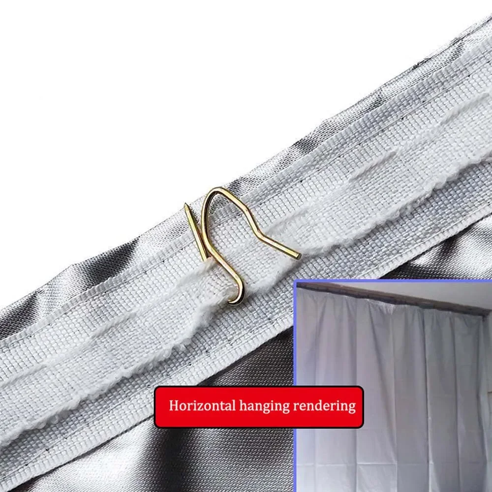 1pcs Blackout Curtains Home Office Decoration Balcony Sun Proof Heat Insulate Shading Cloth Window Curtain with Hooks