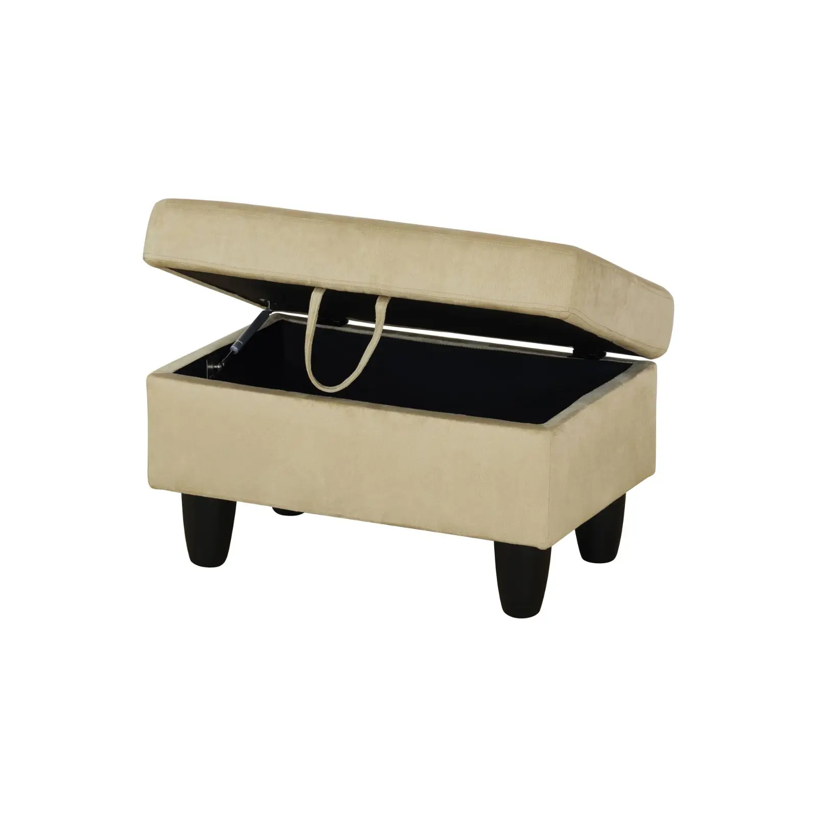 Set di divani in microfibra da 3 pezzi Mobili da soggiorno ottomani beige Divano in tessuto di flanella felpata per piccoli appartamenti e ufficio domestico