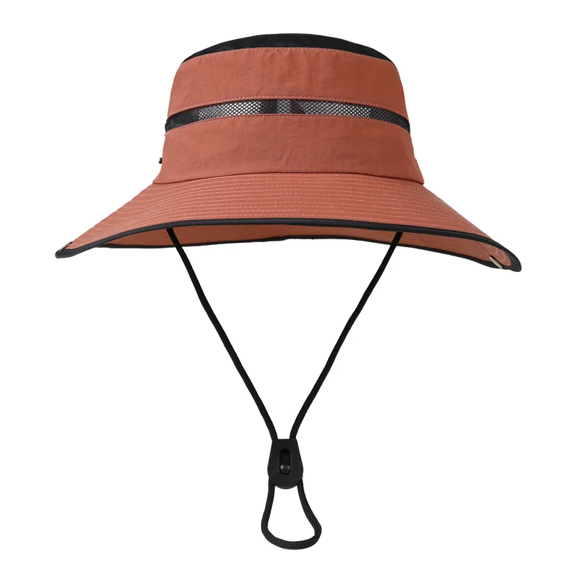 

Mountaineering Big Brim Sun-proof Hat Men's Outdoor Sun Protection Fisherman Quick-drying Fishing Hat Western Cowboy Hat