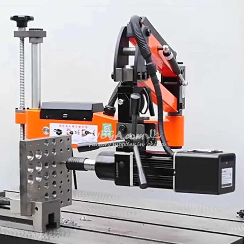 LY CNC Electric Tapping and Drilling Machine M6-M24-M30-M36 Universal Type Easy Arm Power Tool Threading Tapper Touch Screen