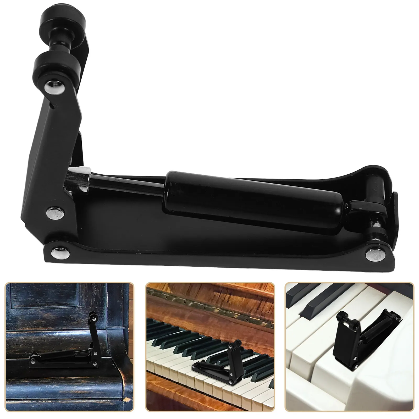 Vertical External Piano Lid Slow Closing Device Ultra-Thin Silent Buffer Anti-Pinch Protection Piano Safety Accessory Keyboard