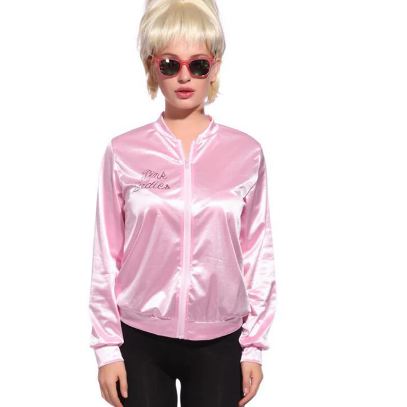 cheerful costume carnival costume for women Christmas Pink Lady Retro 50s Jacket Women Fancy Grease Costume Cheerleader - view 3