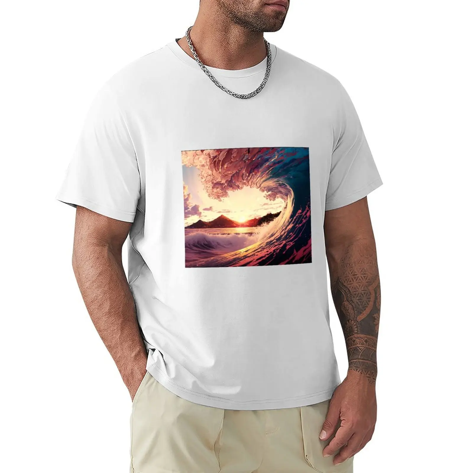 

Wave in Japan T-shirt shirts graphic tees blanks mens white t shirts