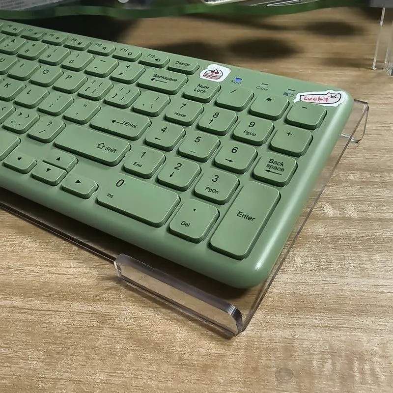 Transparent PC board keyboard stand bracket, no-drill installation, computer desktop shelf, keyboard riser, dust cover