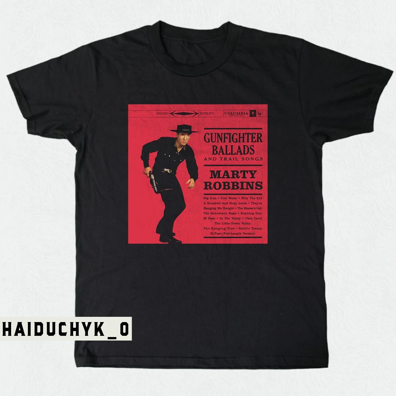 

ФУТБОЛКА MARTY ROBBINS Gunfighter Ballads & Trail Черная футболка унисекс S-5XL