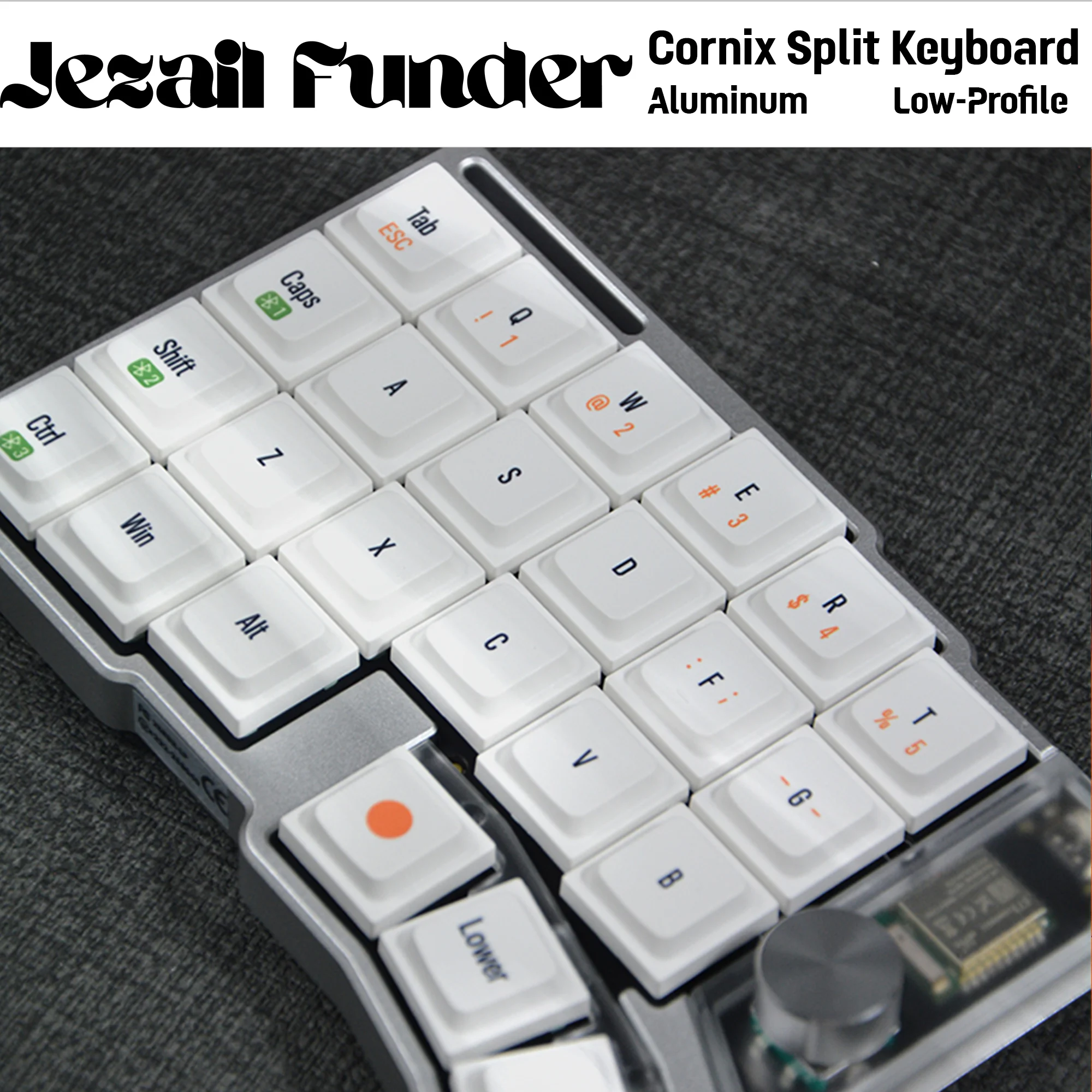 Cornix スプリットキーボードロープロファイルデュアルモード CNC