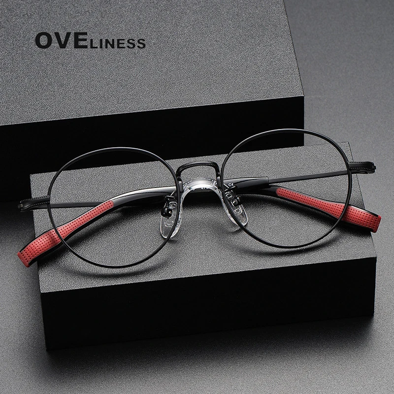 High Quality Round Kid Titannium Glasses Frame boy girl Children Optical Vintage myopia prescription Eyeglasses Brand Style - Image 2