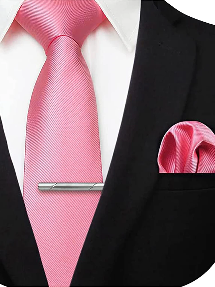 JEMYGINS Solide Grün Blau Männer Mode Krawatte Taschentuch Krawatte Clip für Smoking Zubehör Klassische Seide Luxus Krawatte für Mann Geschenk – Detail 9