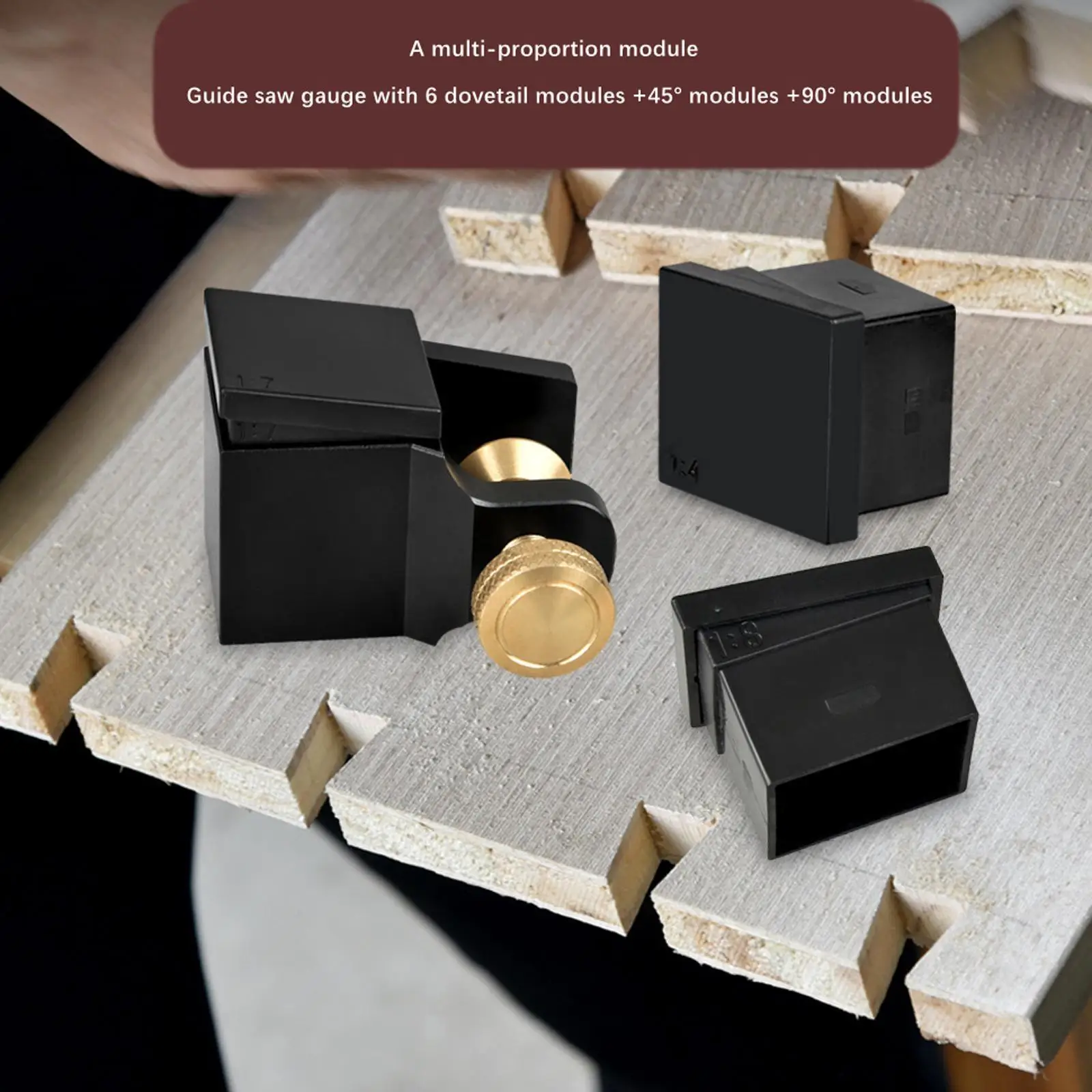 Kit de guía de sierra de cola de milano para carpintería, herramientas manuales para manualidades DIY, uso doméstico en interiores