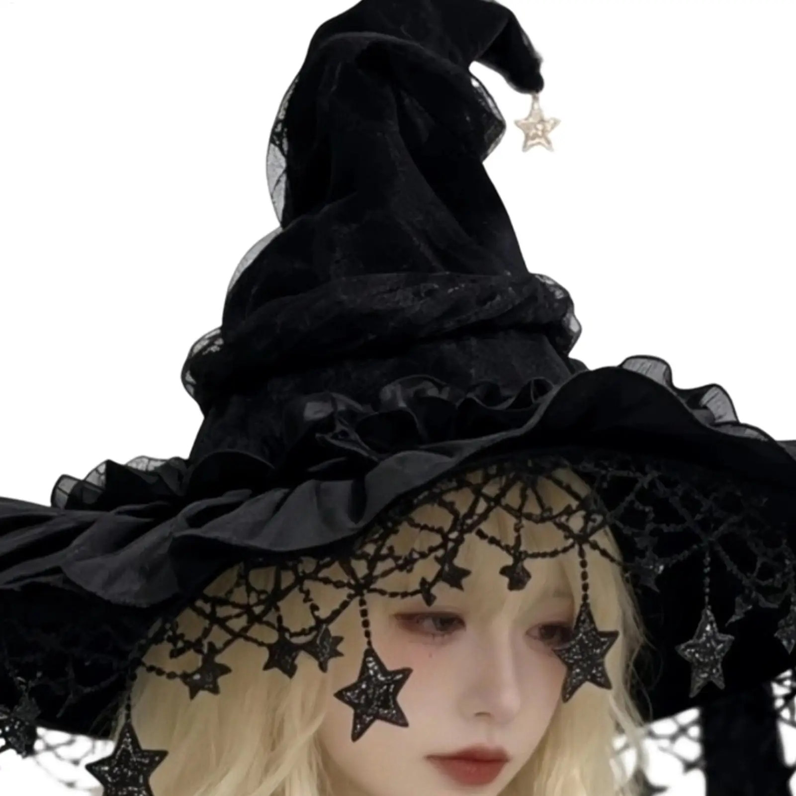 Chapeau de Sorcière Gothique à Nœud – photo 9