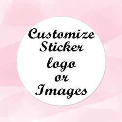 100pcs Customize Round Sticker DIY Seal Stickers Personalize LOGO Multiple Styles Wedding Birthday White Customized Products