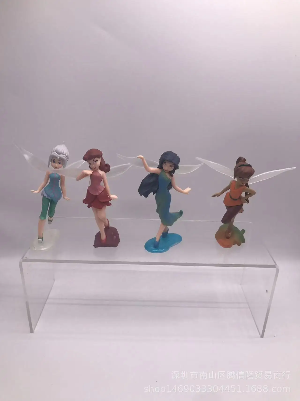 7 unids/set princesa Tinkerbells Mini figura de hadas juguetes niños animación juguetes de dibujos animados niñas muñecas bebé juguete decoraciones figura