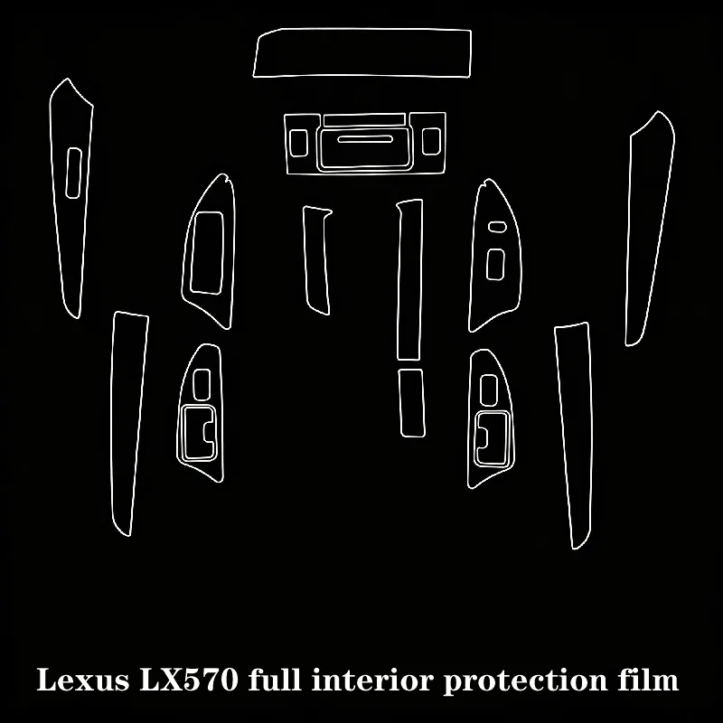 For Lexus LX570 full set screen center console gear shift interior car sticker modification paint T protective film