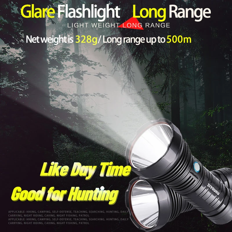 

Powerful LED Flashlight 3 Modes USB Charging Torch 18650 Battery Waterproof Strong Light Flash Light For Outdoor Camping Hiking