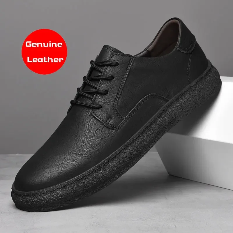 Comfortable male outdoor shoes genuine leather mens sneakers mens fashion Oxford shoes casual lace-up formal business footwear