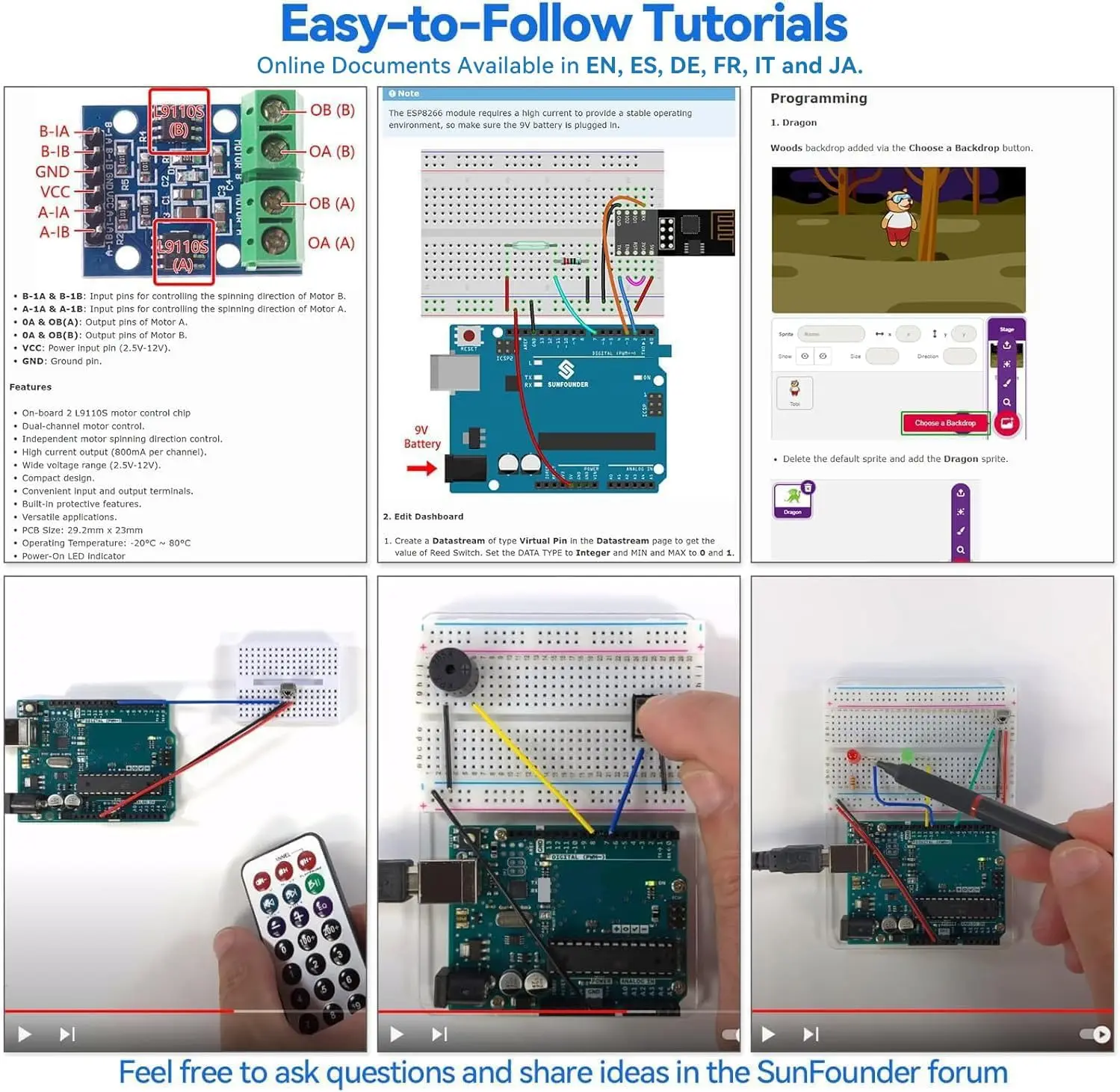CC SunFounder 3 in 1 IoT/Smart Car/Learning Ultimate Starter Kit Compatible with Arduino IDE, Scratch, Online Tutorials